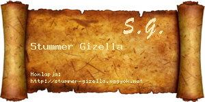 Stummer Gizella névjegykártya